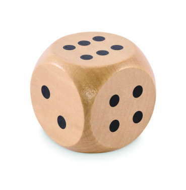 Logo trade corporate gift photo of: Schima wooden dice 5cm dia
