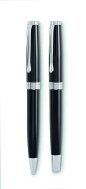Logo trade corporate gifts image of: Ball pen and roller set