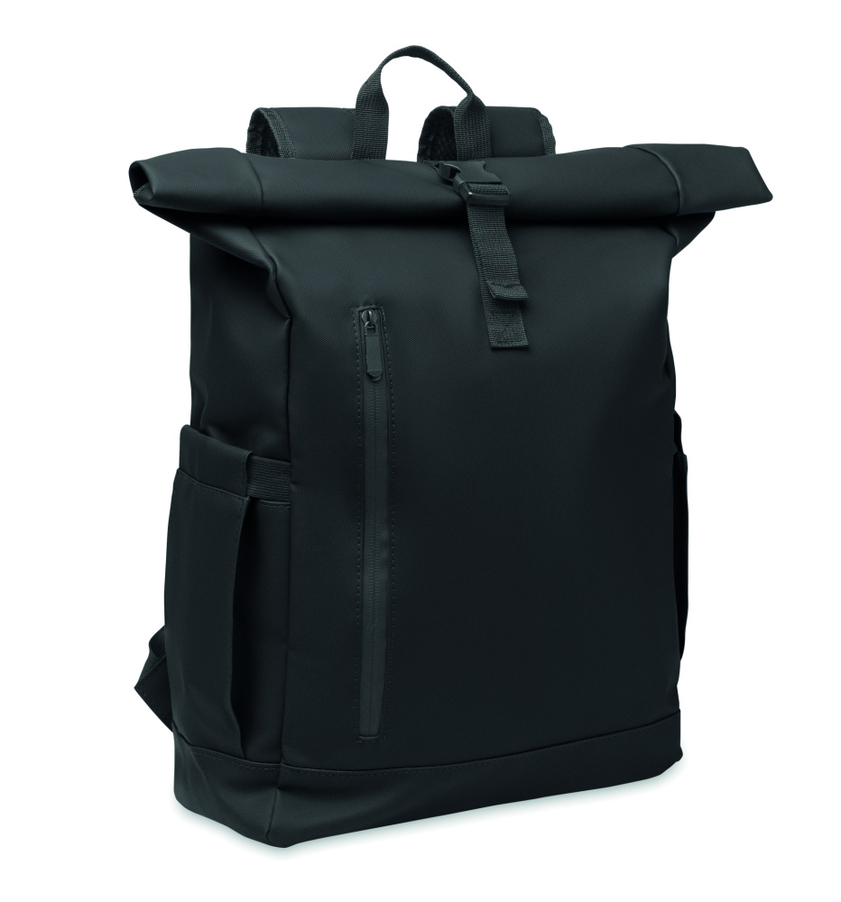 Logotrade promotional merchandise picture of: Rolltop laptop rucksack 600D