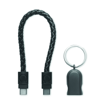 Logo trade business gifts image of: Key ring loop cable type-C