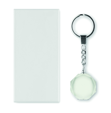 Logo trade corporate gifts image of: Glass round award key ring