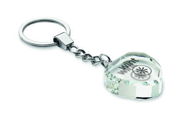 Logotrade promotional products photo of: Glass heart award key ring