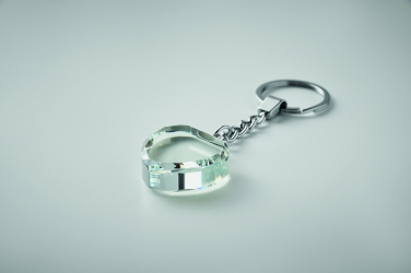 Logotrade advertising product image of: Glass heart award key ring