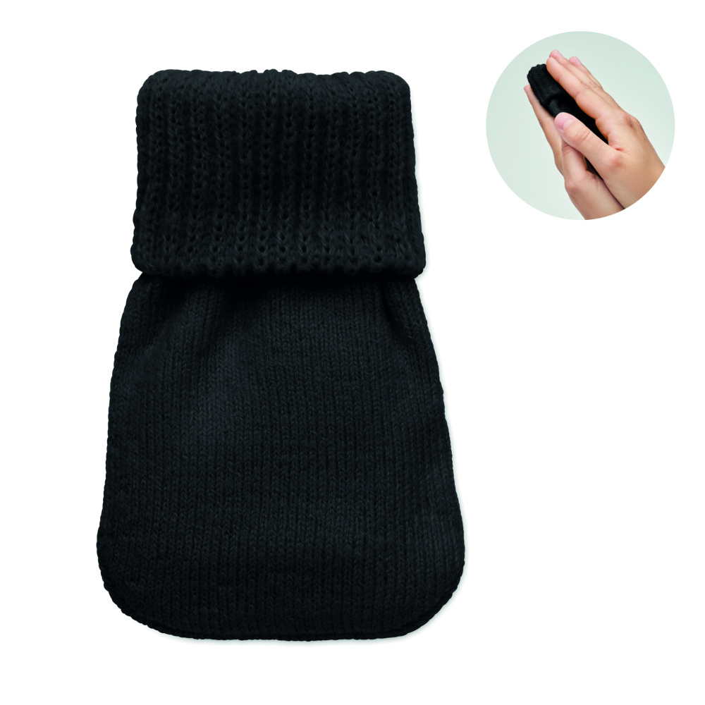 Logo trade promotional giveaways picture of: Hand warmer knitted polyester