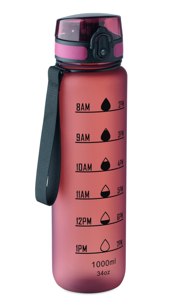 Logo trade promotional merchandise image of: Sports water bottle RPET 1L