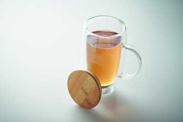 Logo trade promotional gifts image of: Double wall glass mug 450ml