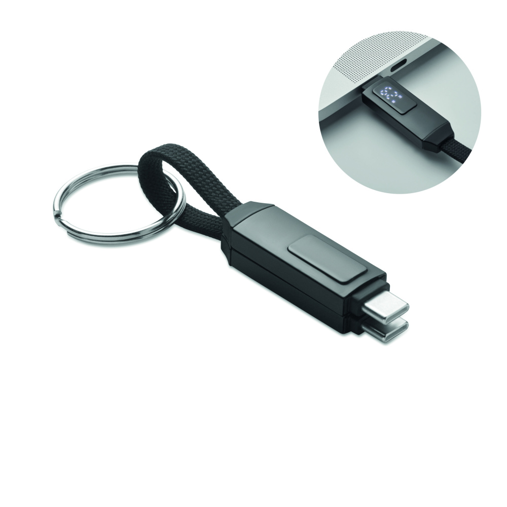 Logotrade promotional item picture of: 60W charging cable keyring
