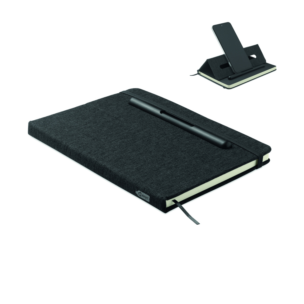 Logotrade corporate gift image of: A5 notebook with phone holder