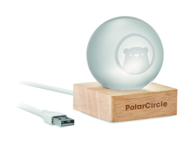 Logo trade promotional merchandise photo of: LED glass ball