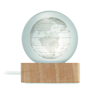 Logo trade business gifts image of: LED globe glass ball