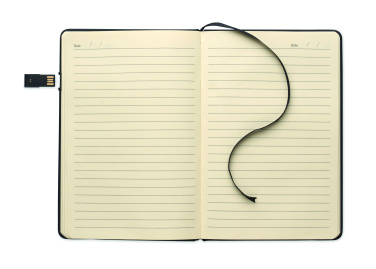 Logo trade promotional products picture of: A5 notebook w/ integrated USB