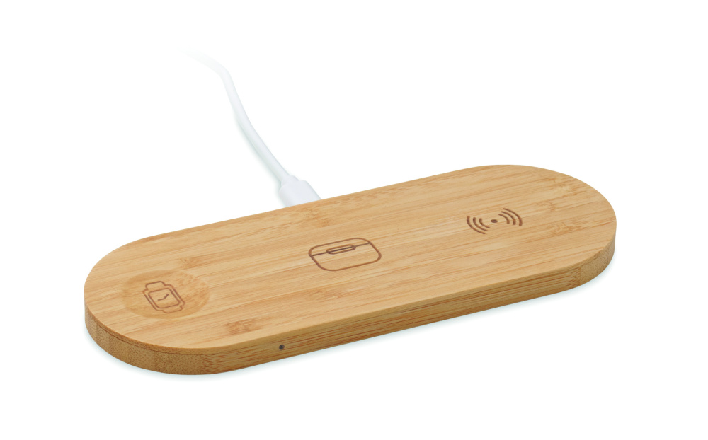 Logo trade promotional gift photo of: 3 in 1 15W wireless charger