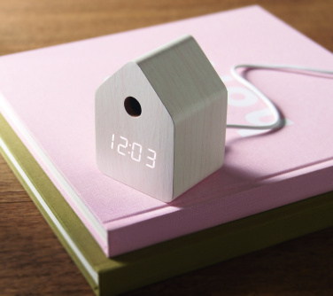 Logo trade promotional giveaways picture of: MDF cuckoo alarm clock