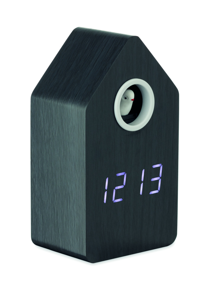 Logo trade promotional merchandise photo of: MDF cuckoo alarm clock