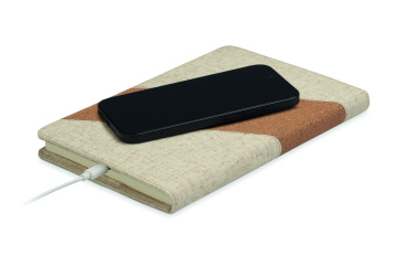 Logotrade promotional giveaways photo of: A5 notebook with 15W charger