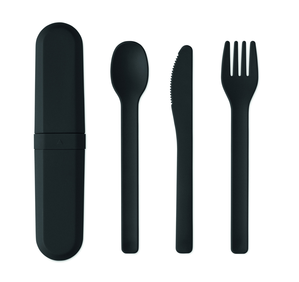 Logo trade promotional product photo of: Cutlery set and case in PLA