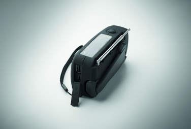 Logo trade promotional merchandise image of: Portable radio SOS with LED torch