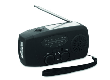 Logo trade promotional products picture of: Portable radio SOS with LED torch