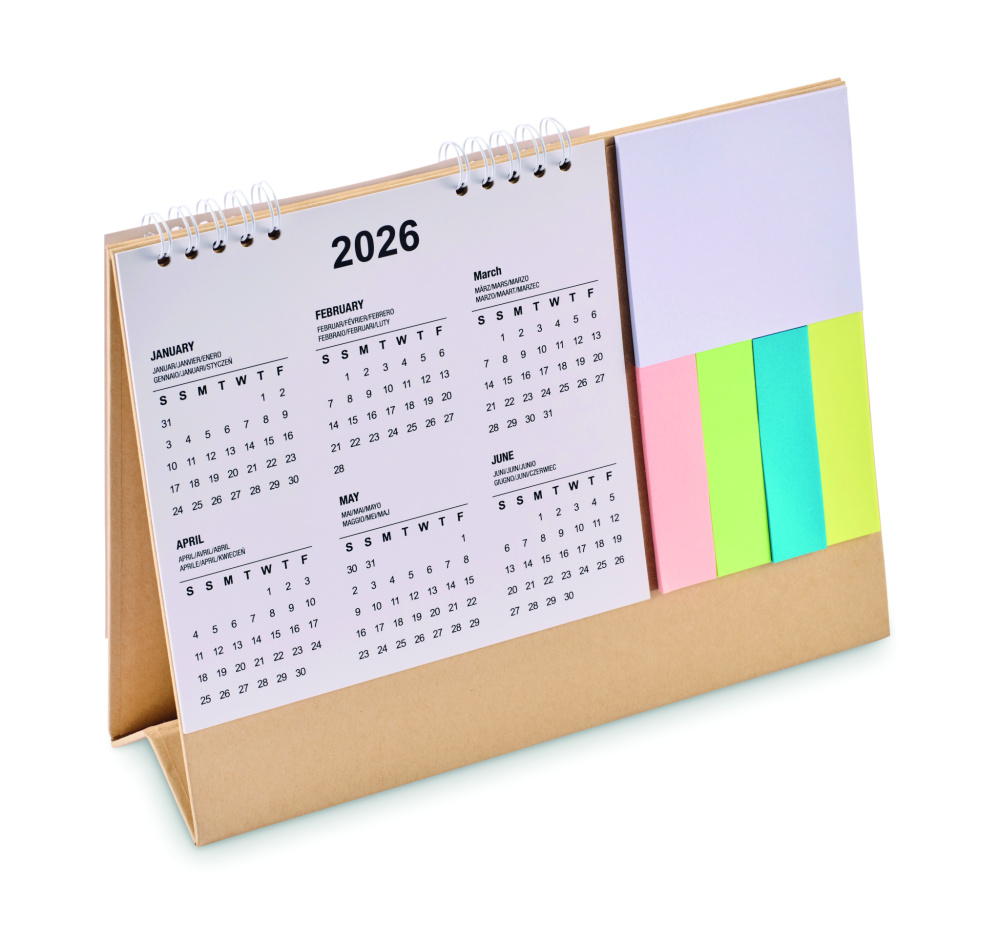 Logo trade promotional merchandise image of: Desk calendar with memo pad