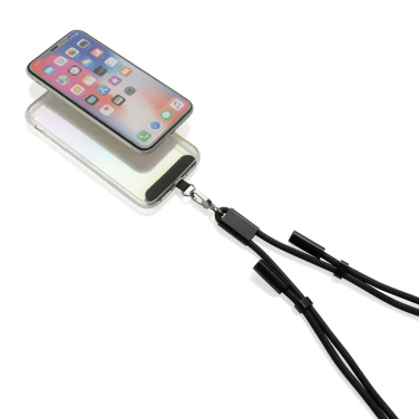 Logo trade promotional giveaway photo of: LoopAmp RCS RPET adjustable phone cord with 60W cable