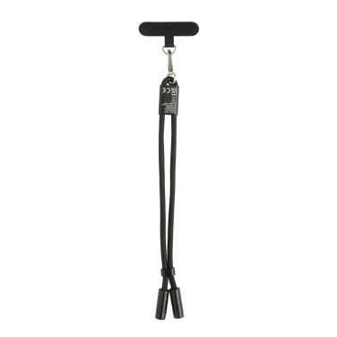 Logo trade promotional items picture of: LoopAmp RCS RPET adjustable phone wrist strap 60W cable
