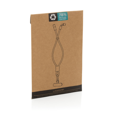 Logo trade business gifts image of: LoopAmp RCS RPET adjustable phone wrist strap 60W cable