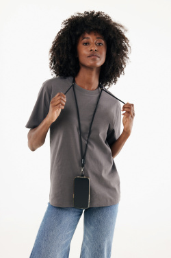 Logo trade promotional merchandise picture of: CarryLoop RCS recycled PET adjustable phone holder lanyard