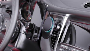 Logo trade promotional merchandise picture of: PowerCruze RCS rplastic 15W magnetic charging car holder