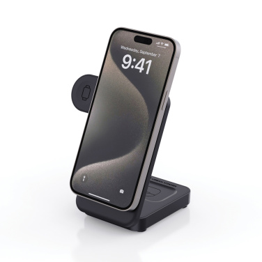 Logo trade promotional giveaways image of: Urban Vitamin Arcadia RCS rplastic 15W 3in1 magnetic charger