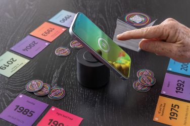 Logo trade promotional gifts picture of: Magpulse RCS recycled plastic 3W speaker w/magnetic holder