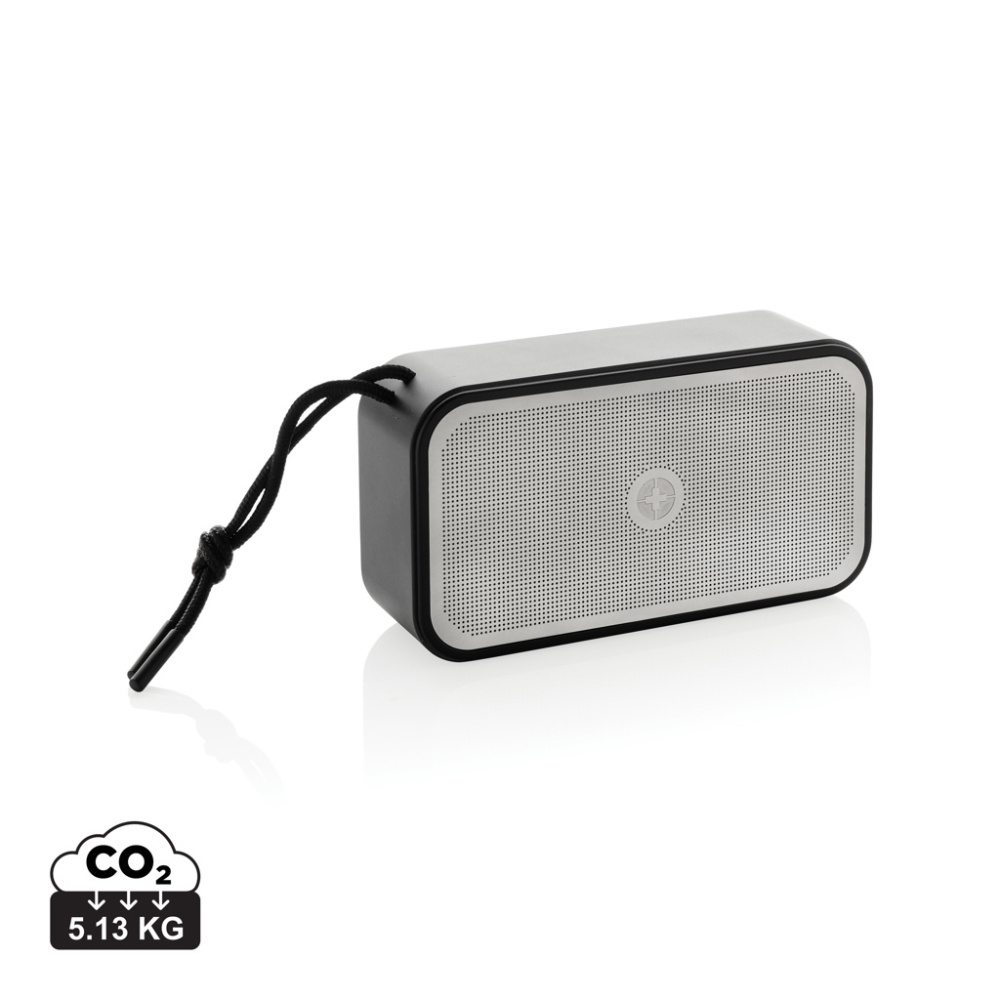Logotrade promotional product picture of: Swiss Peak RCS recycled aluminium 10W bass speaker