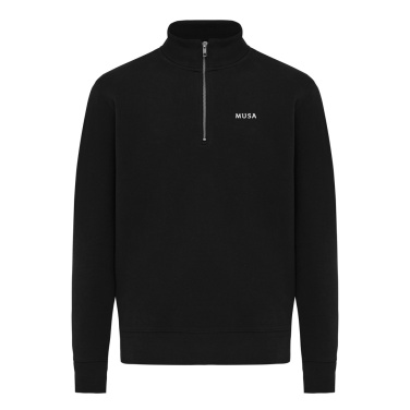 Logotrade promotional product picture of: IQONIQ Elgon recycled cotton quarter zip sweater