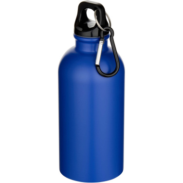 Logotrade promotional merchandise image of: Oregon 400 ml matte RCS recycled single wall stainless steel water bottle with carabiner