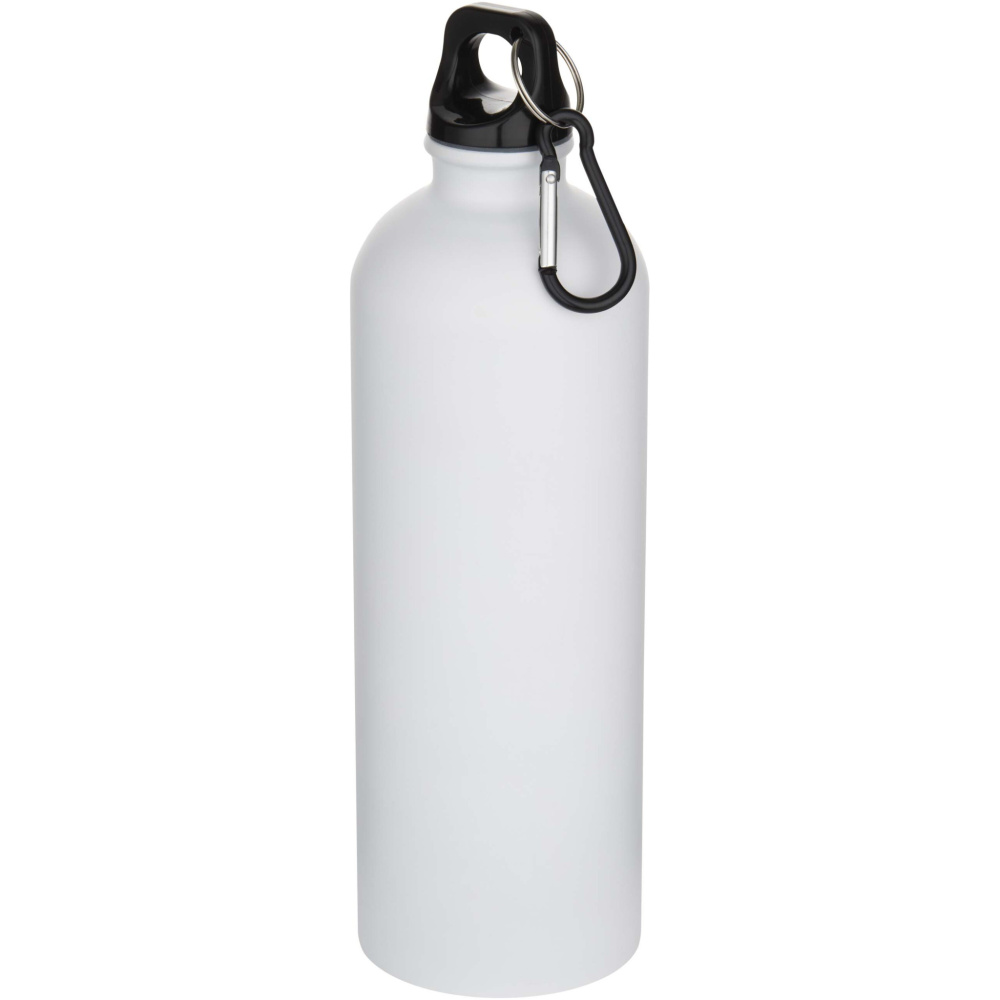 Logo trade promotional giveaway photo of: Oregon 750 ml matte RCS recycled single wall stainless steel water bottle with carabiner