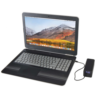 Logo trade promotional merchandise photo of: Acamar 20.000 mAh 70W recycled aluminium laptop power bank