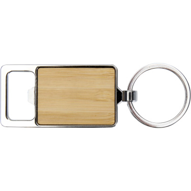 Logo trade promotional giveaways picture of: Snapper bamboo keychain with bottle opener