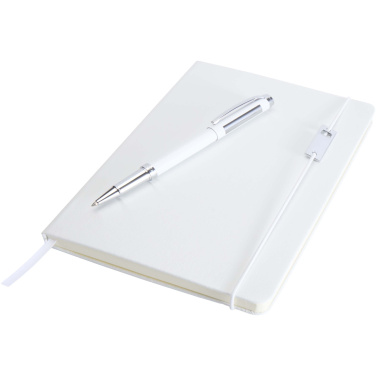 Logo trade promotional product photo of: Legato Elegance A5 hard cover notebook and rollerball pen set