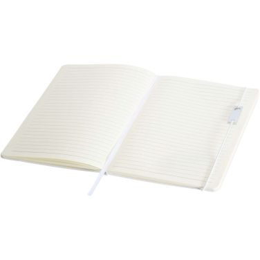 Logo trade advertising products image of: Legato Elegance A5 hard cover notebook and rollerball pen set