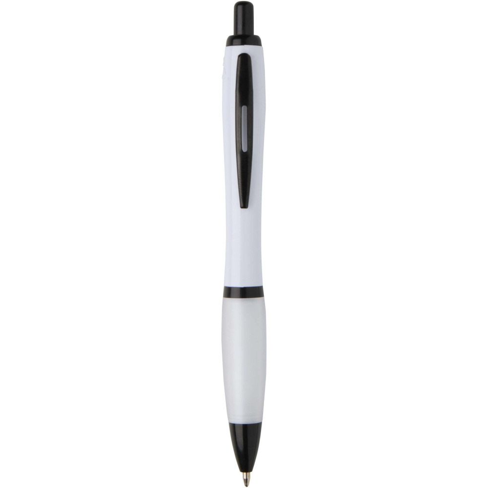 Logotrade advertising products photo of: Nash recycled plastic ballpoint pen with black trims (black ink)