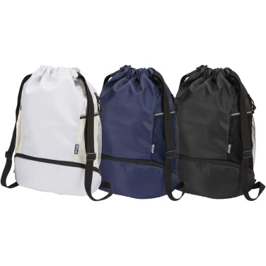 Logo trade promotional giveaways image of: Nomad GRS recycled sports drawstring bag with bottom compartment 18L