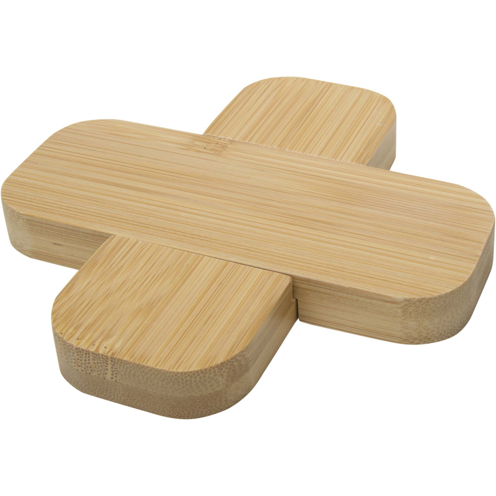 Logo trade business gift photo of: Croc bamboo trivet - small