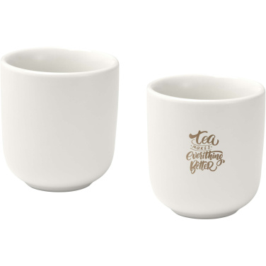 Logo trade promotional merchandise image of: Male 90 ml ceramic espresso cups - set of 2