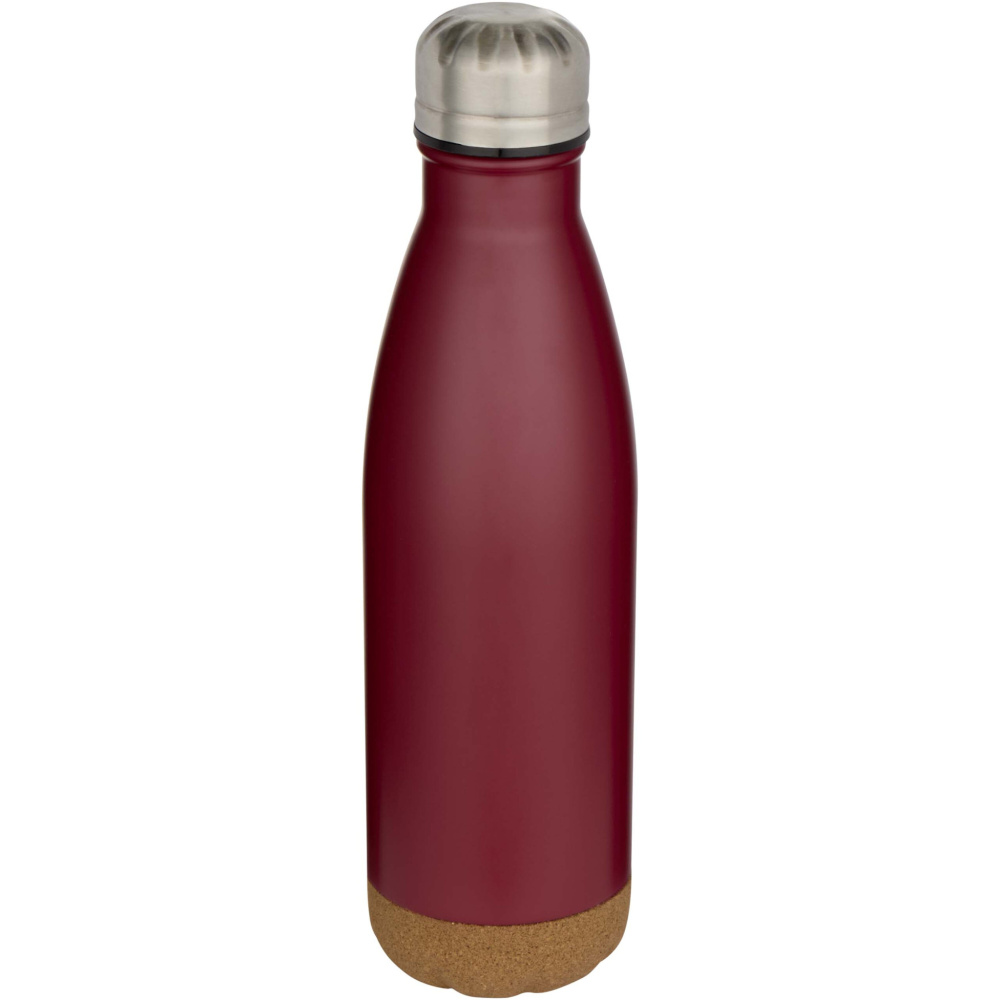 Logotrade promotional giveaways photo of: Cove 500 ml double wall vacuum insulated stainless steel water bottle with cork details