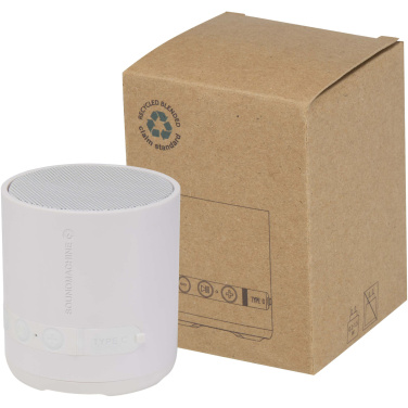 Logo trade promotional items image of: Hunor 3W recycled plastic wireless speaker