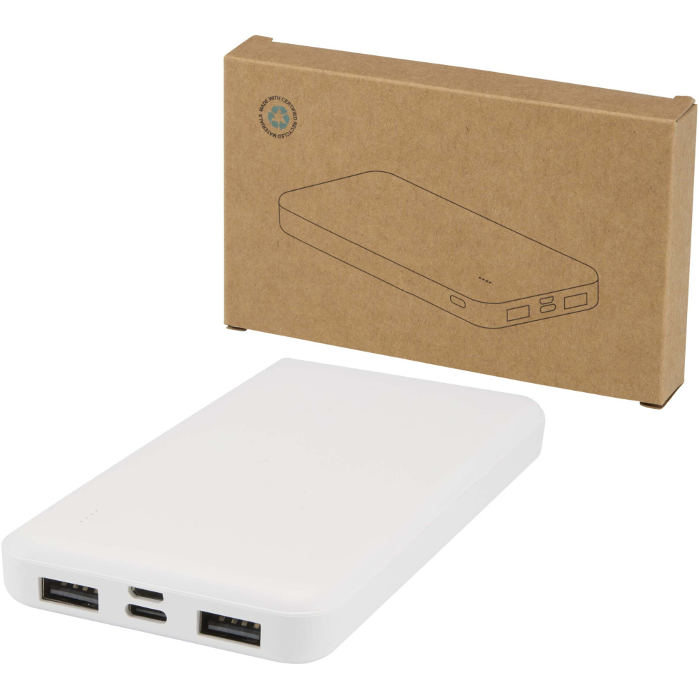Logo trade corporate gifts image of: Intan 10.000 mAh 10W recycled plastic power bank