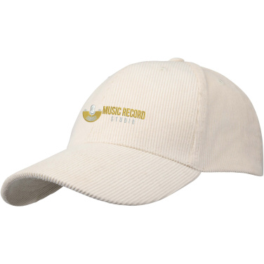 Logo trade advertising products picture of: Hutton 6 panel recycled corduroy cap