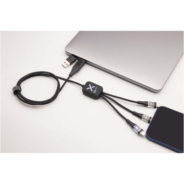 Logo trade advertising products image of: SCX.design C51 60W 5-in-1 rPET fast charging cable with display