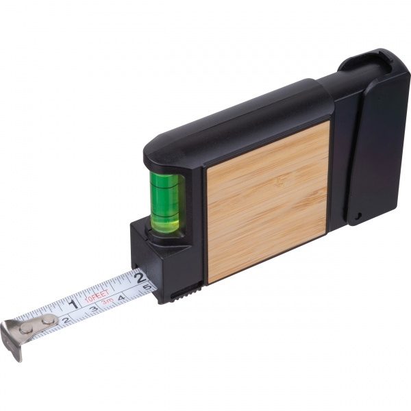Logotrade promotional item image of: 3-Meter Tape Measure with Level HALIFAX