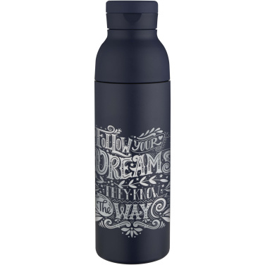 Logotrade promotional items photo of: Illuminate 650 ml RCS recycled double wall stainless steel water bottle with 3-piece lid set