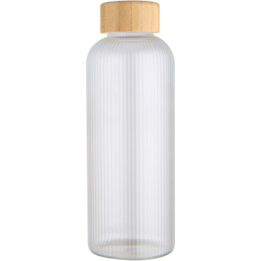 Logo trade corporate gifts picture of: Mirage 650 ml single-walled borosilicate glass bottle with bamboo lid